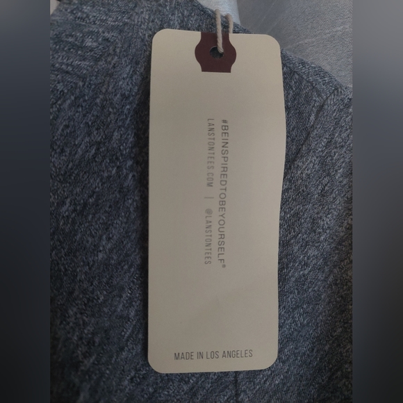 Nwt Lanston Drape Tee Dress size medium Heather gray - Picture 6 of 10